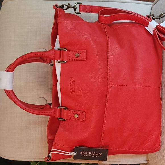 American Leather Co Bags American Leather Co Red Carrie Leather